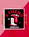 Athens Acrylic Tray With Gold Handles